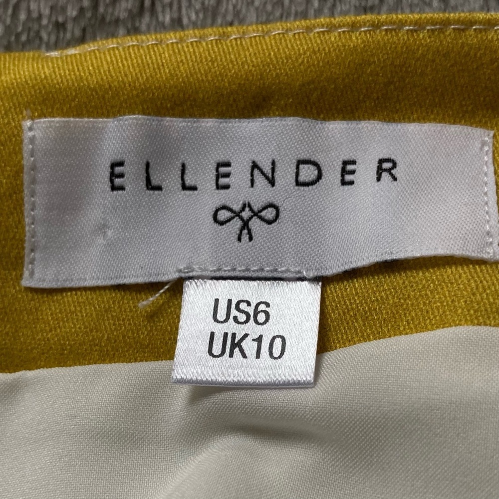 Anthropologie Ellender Painterly Skirt in Yellow & White w/Organza Trim | NWOT - Picture 2 of 14